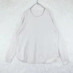 【ニコアンド...】レディース 長袖カットソー F ホワイト ゆったりシルエットのサムネイル