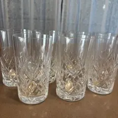 カットクリスタルグラス7個セット