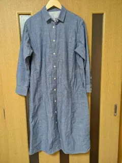無印良品 デニムシャツワンピース、L