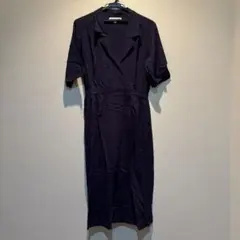 INES DE LA FRESSANGE ネイビー 半袖シャツワンピース M