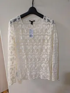 【タグ付】FOREVER 21 レース 長袖 ブラウス Sのサムネイル