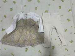 プティマイン花柄トップスとレギンスのセット