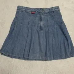 ZARA デニムブルー プリーツスカート