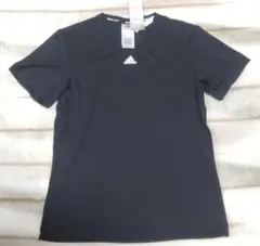 adidas AEROREADY Tシャツ 半袖 メッシュ L ロゴプリント 黒