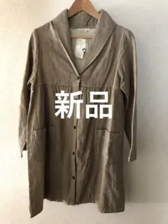 新品❗️SM2 ブラウン チェック柄 ダブルガーゼショールコートのサムネイル
