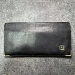 dunhill ダンヒル 長財布 ブラック レザーゴールド金具ヴィンテージ 希少
