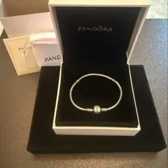 PANDORA パンドラ レザーブレスレット 二重巻き 選べるチャーム3個付き 