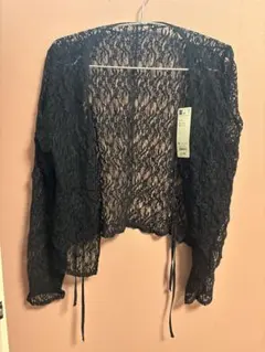新品未使用 GU ブラック レースカーディガン XL たぐ