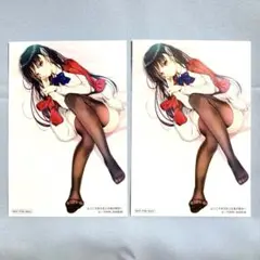 ようこそ実力至上主義の教室へ 堀北鈴音 イラストカード2枚 一乃ゆゆ よう実