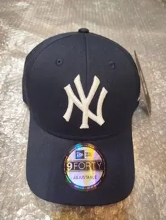 New Era NYロゴNavy色White刺繍男女用キャップフリ➖サイズ