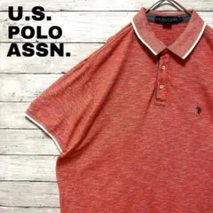 66n US古着 ユーエスポロアッスン 半袖ポロシャツ 杢カラー ポニー刺繍