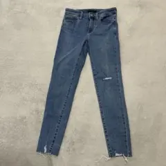 ユニクロ ダークブルー スキニーデニム