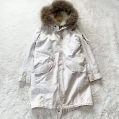 新品＊定価6.6万円　アメリカンラグシー　モッズコート　ファー　ホワイト　M相当