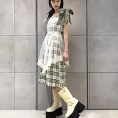 芸能人着用】美品✨PAMEO POSE レース チャイナドレス ワンピース