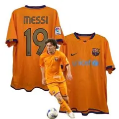 ナイキ　バルセロナ　メッシ　06/07 アウェイ　ユニフォーム　タグ付　未使用 06-07 バルセロナ メッシ NIKEオフィシャル アウェイユニフォーム