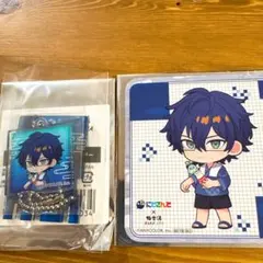 にじさんじ極楽湯　レオス・ヴィンセント 銭湯錠風キーホルダー　コースター