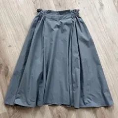 【JOINT WORKS】タックフレアスカート ブルーグレー フリーサイズ 美品のサムネイル