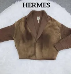 HERMES エルメス　カーフスエードブルゾン HERMES（エルメス）ブルゾン カーキ サイズ:50(XL位) メンズ