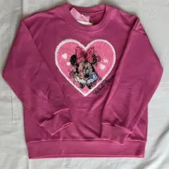 新品 Disney ミッキー ミニー スパンコール トレーナー 120