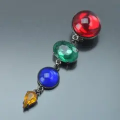 美品 ソニアリキエル イヤリング カラーストーン 色石 片耳 アンティークのサムネイル