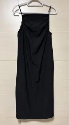 LOWRYS FARM ローリーズファーム　サイドギャザー　キャミワンピース　黒