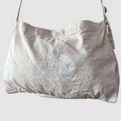 美品 ノースフェイス ショルダーバッグ キャンバス ミュゼットバッグ アイボリー