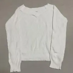 ハニーズ　COLZA 綿100% ニット　ホワイト Mサイズ 長袖ニット