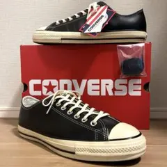 極良品 CONVERSE LEATHER ALL STAR US OX 黒 30