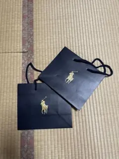 ''美品''Ralph Lauren ショップ袋 2枚セット ネイビー