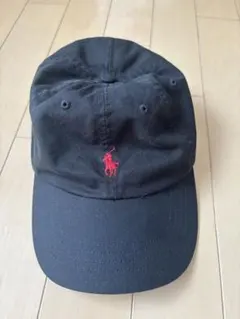 Polo Ralph Lauren 黒キャップ 赤ロゴ