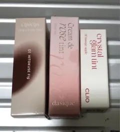 韓国リップ　CLIO 01 dasique 02 CipiCipi 01のサムネイル