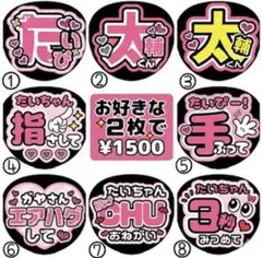 みっちー/駿佑/道枝【名前変更OK】光沢紙 うちわ文字 ファンサ 2枚