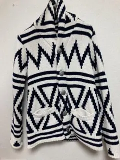 幾何学模様 ボタン付きカーディガン SIZE FREE