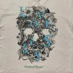 渋いLOVELESS Vネック Tシャツ スカルプリント ピンク　サイズ1のサムネイル