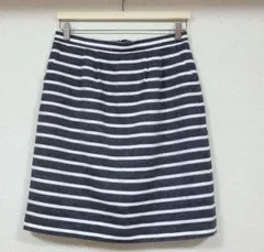 【NATURAL BEAUTY BASIC】ネイビーとホワイトのタイトスカート