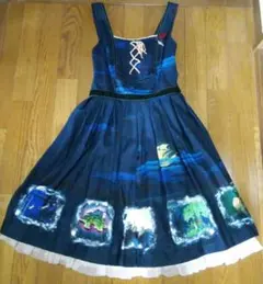 美品 SecretHoney Disney ひざ丈ワンピース 星空とピーターパン