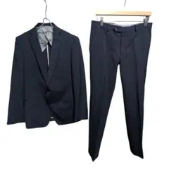 美品 JOHN PEARSE スーツ ネイビー ストライプ L相当 Y7