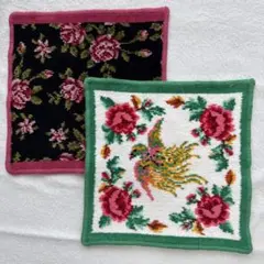 FEILER 花柄タオルハンカチ 2枚セット