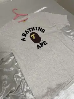 A BATHING APE COLLEGE TEE グレー XL