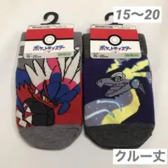 ポケモン　ソックス　クルー丈　2足セット　15〜20㎝ ミライドン　コライドン