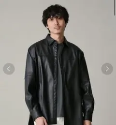 NANO universe LB.03/フェイクレザーリラックスシャツジャケット