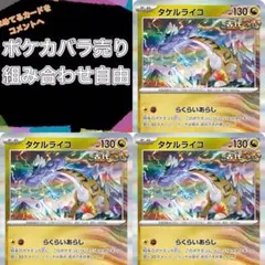 1枚　200円　タケルライコ　らくらいあらし