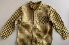長袖シャツ イエロー チェック柄 (訳有)