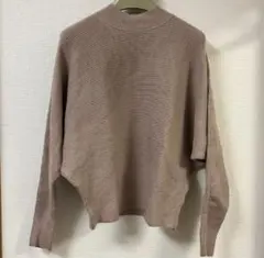 【新品】春ニット！リブ編みクルーネック長袖セーター