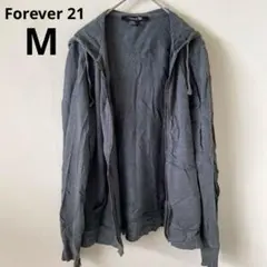 Forever 21【M】メンズ トップス グレー パーカー 長袖 薄手のサムネイル
