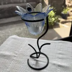 カメイガラス　キャンドルホルダー　一輪挿し
