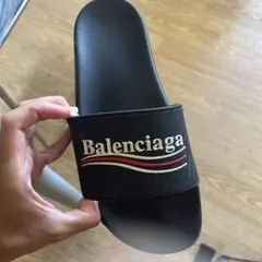 BALENCIAGA ボア サンダル ブラック - メルカリ