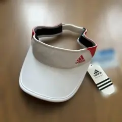 adidas サンバイザー ホワイト ピンク
