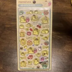 ポムポムプリン　3Dステッカー　ボンボンドロップシール　サンリオ