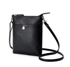 ミニショルダーバッグ　シンプル　黒　ブラック　おでかけ　お財布　スマホ　軽量